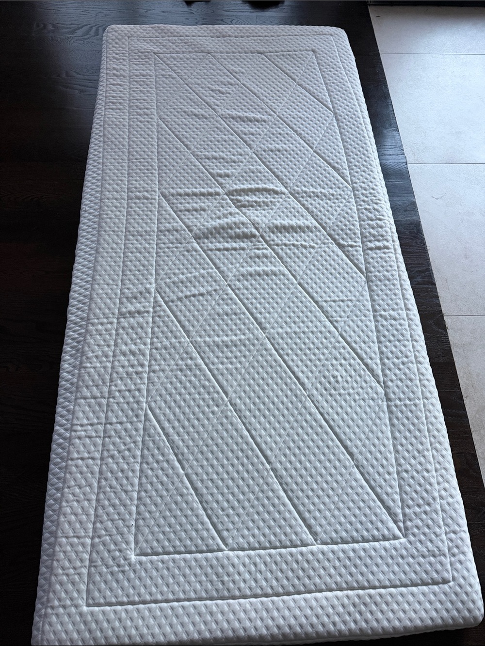 White Twin Quilted Mattress Topper - Comfortable Support